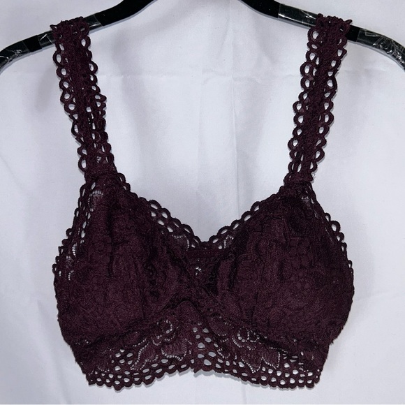 Aerie Bralette Boho Floral Lace Stretch Band Wire free Removable Padded Bra - Picture 2 of 9